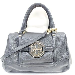 TORY BURCH Hand Bag Black Leather